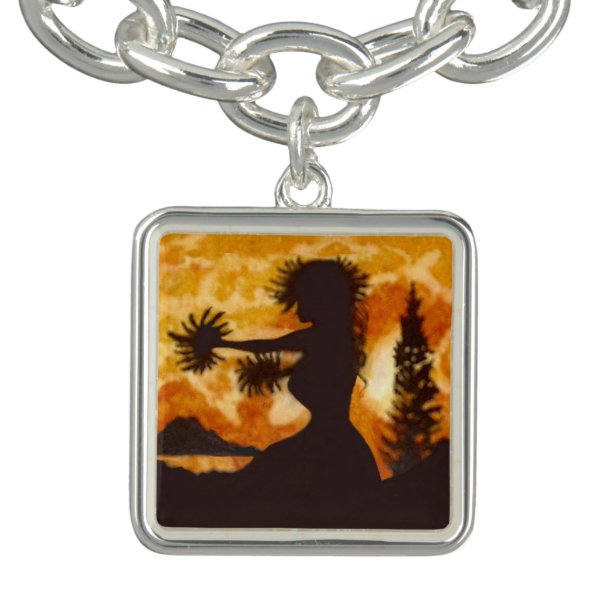 Hula Dancer Bracelet Silver Plated