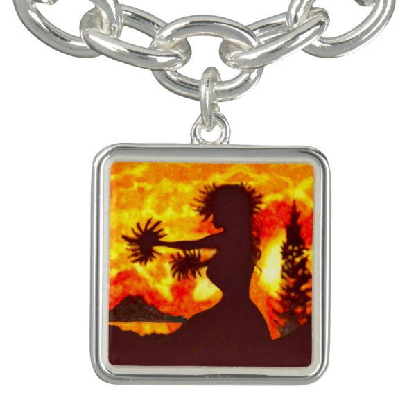 Hula Dancer Bracelet Silver Plated