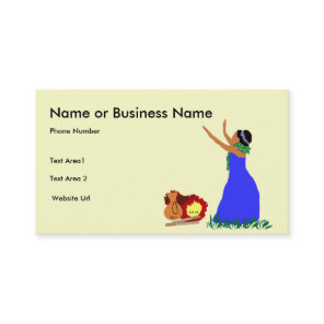 Hula dancer business card