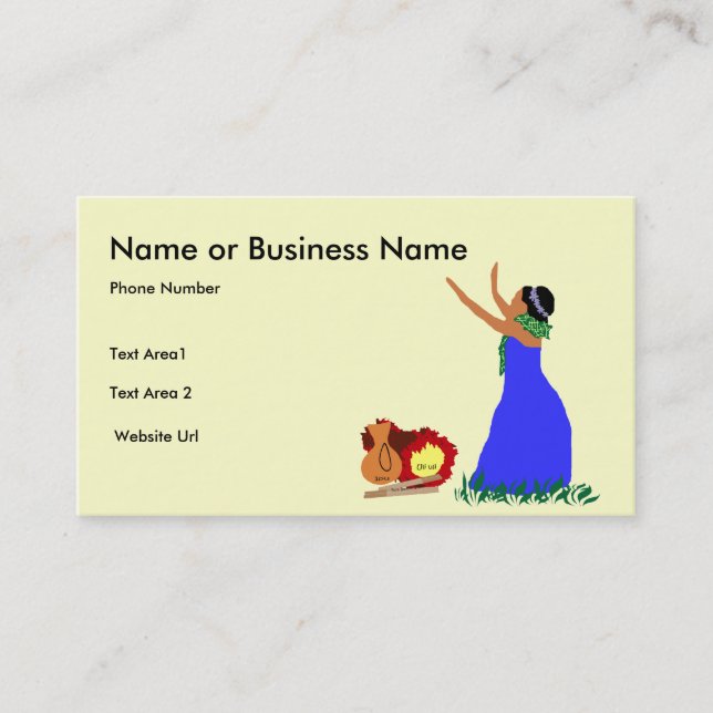 Hula dancer business card (Front)
