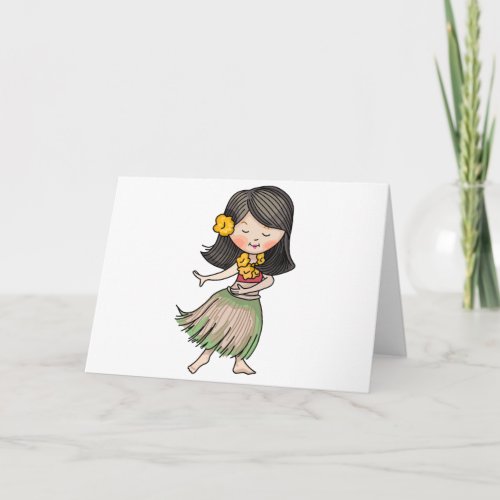 Hula Dancer Card