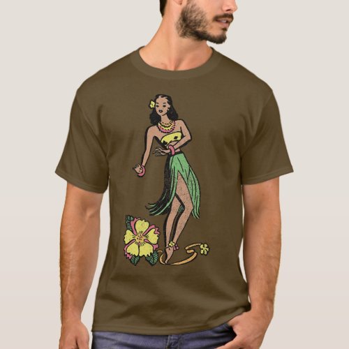 Hula Dancer color faded T_Shirt