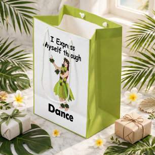 Hula Dancer Expressing Herself Through Dance Medium Gift Bag