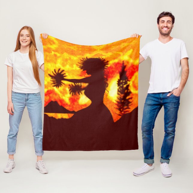 Hula Dancer  Fleece Blanket (In Situ)