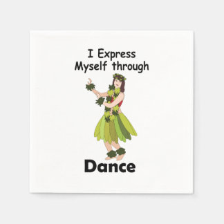 Hula Dancer Girl Expressing Dance Luau Party Napkins