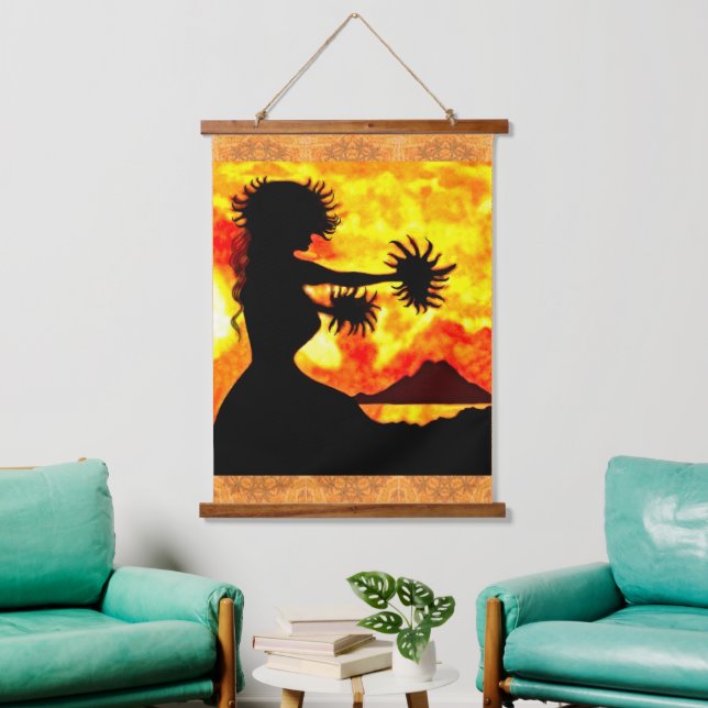 Hula Dancer Hanging Tapestry (Living Room)