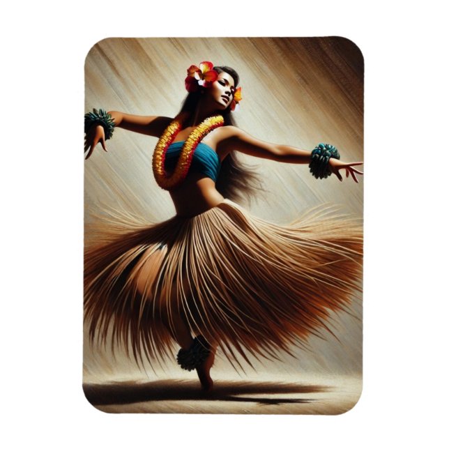 Hula Dancer Hawaii Magnet (Vertical)