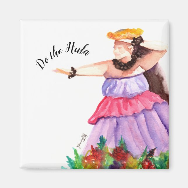 Hula Dancer Hawaiian Magnet (Front)