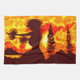 Hula Dancer Kitchen Towel