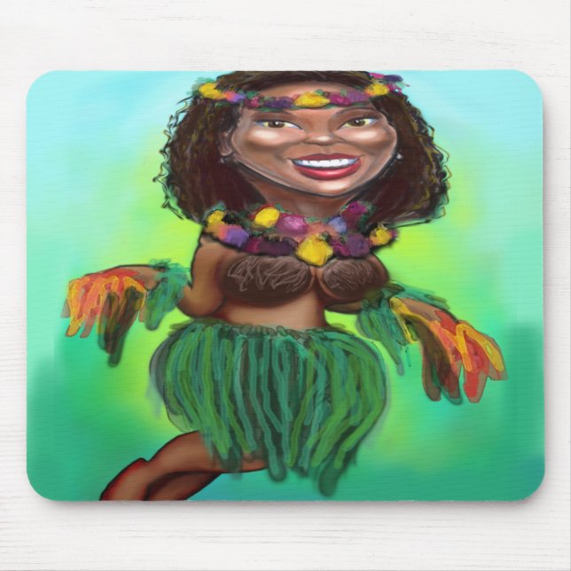 Hula Dancer Mouse Pad (Front)
