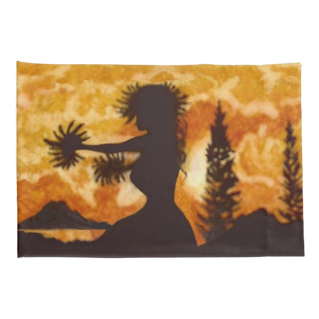 Hula Dancer  Pillow Case (Back-Right)