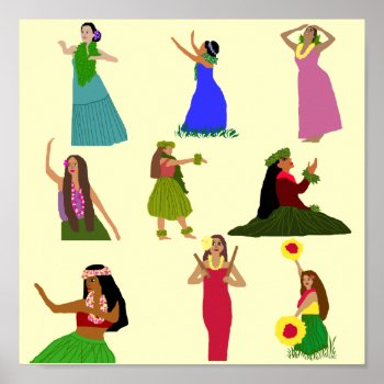 Hula Dancer Poster by marcya7 at Zazzle