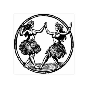 Hula Dancer Rubber Stamp  Hawaii