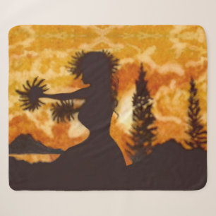 Hula Dancer  Sherpa Blanket