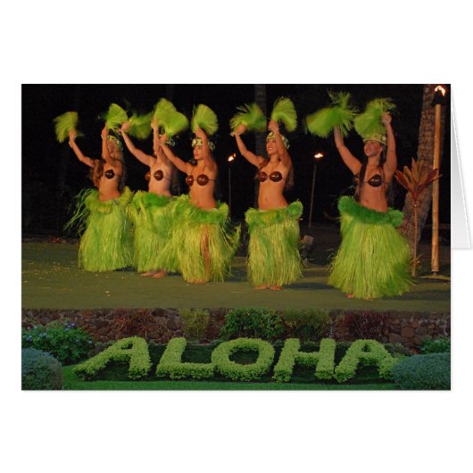 Hula dancers cards (Front Horizontal)