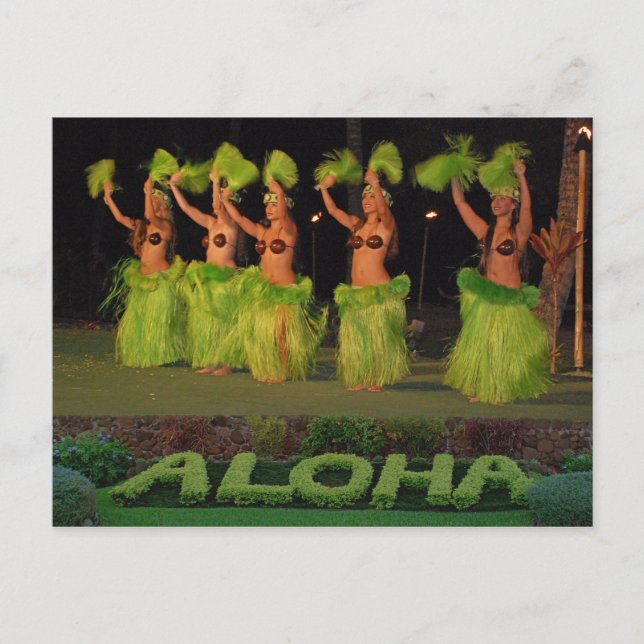 Hula dancers postcard (Front)