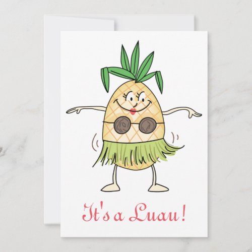 Hula Dancing Pineapple Card