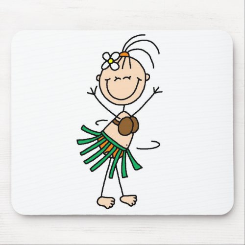 Hula Dancing Stick Figure Mousepad