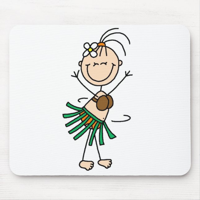 Hula Dancing Stick Figure Mousepad (Front)