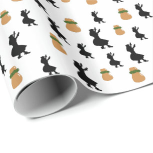 Hula Gift Wrapping Paper Hula Girl Gourd Drum Ipu