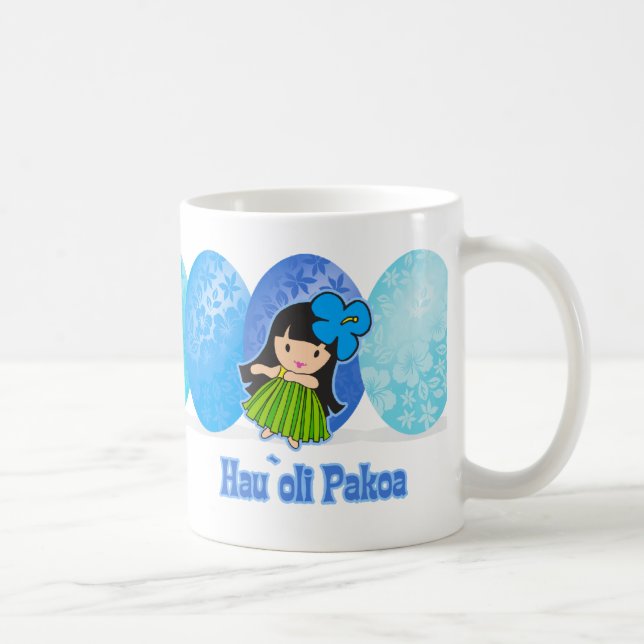 Hula Girl Easter Egg Mugs (Right)