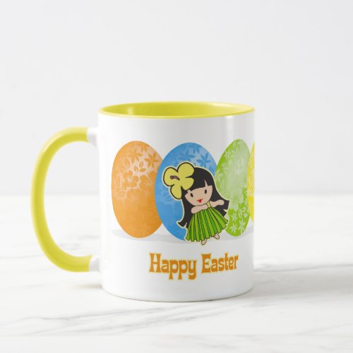 Hula Girl Easter Egg Mugs