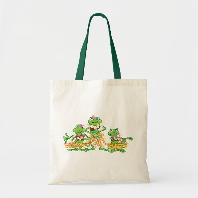 hula girl frogs tote bag (Front)