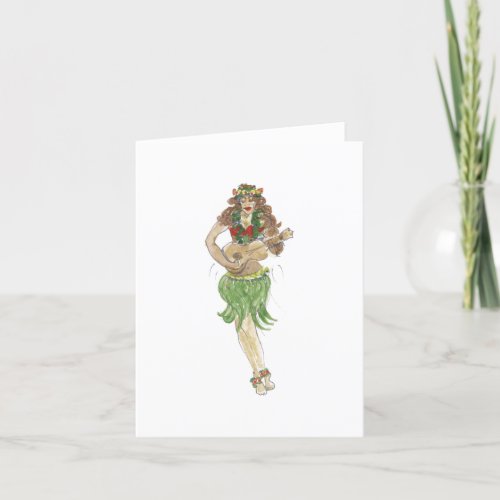 Hula Girl Greeting Card