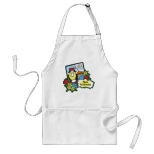 Hula Girl Mele Kalikimaka Hawaiian Xmas Cartoon Adult Apron