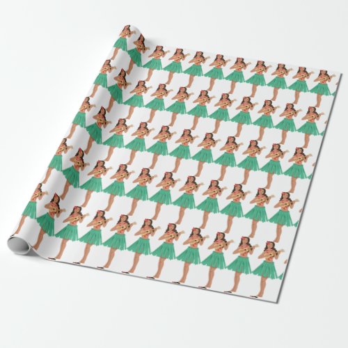 Hula Girl Wrapping Paper