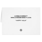 hula-girls-card cards (Back Horizontal)