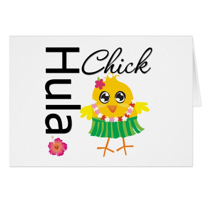 Hula Hawaii Chick Greeting Card