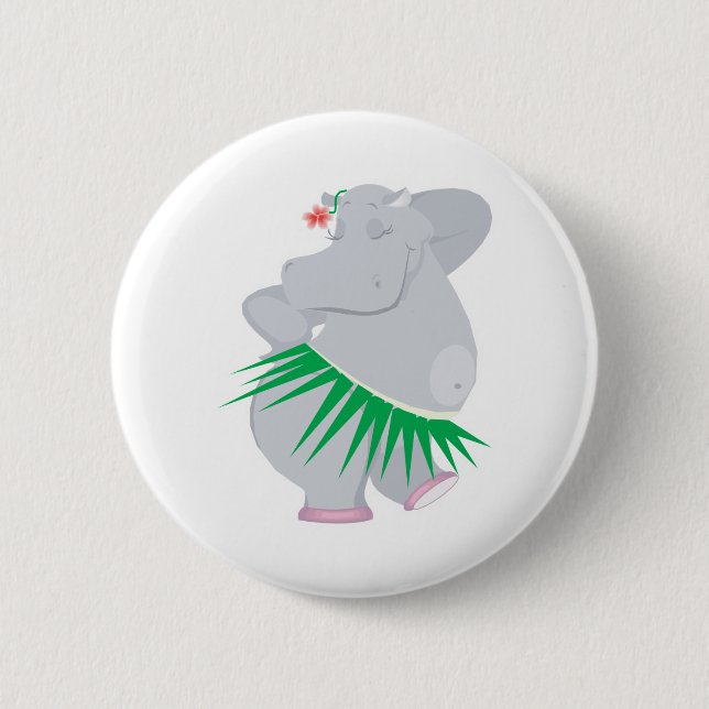 hula hippo button (Front)