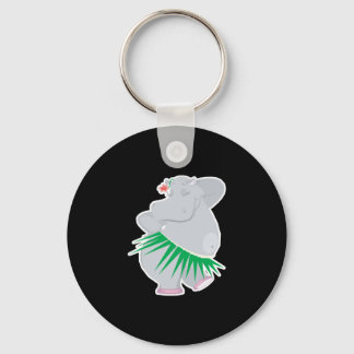 hula hippo keychain