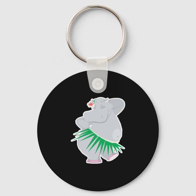 hula hippo keychain (Front)