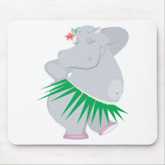 hula hippo mouse pad