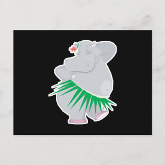 hula hippo postcard