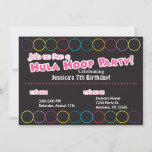 Hula Hoop Birthday Party Information Invitation at Zazzle