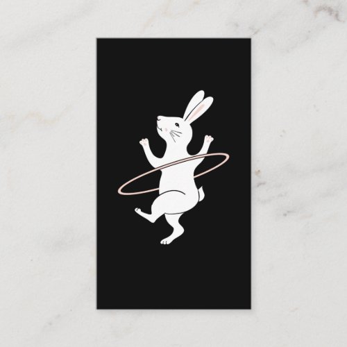 Hula Hoop Bunny Hooping Girls Hoop Dance Business Card