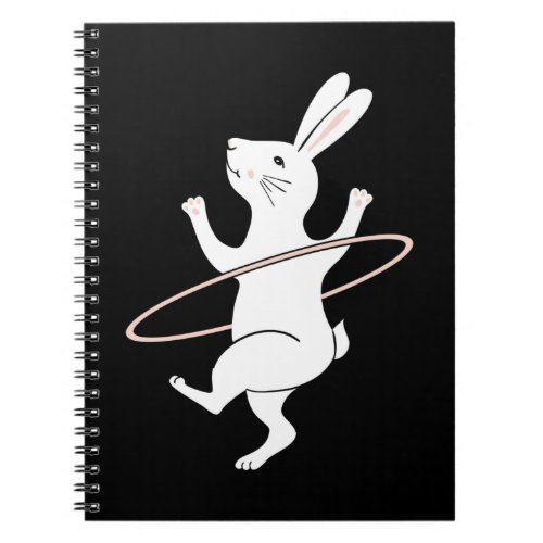 Hula Hoop Bunny Hooping Girls Hoop Dance Notebook