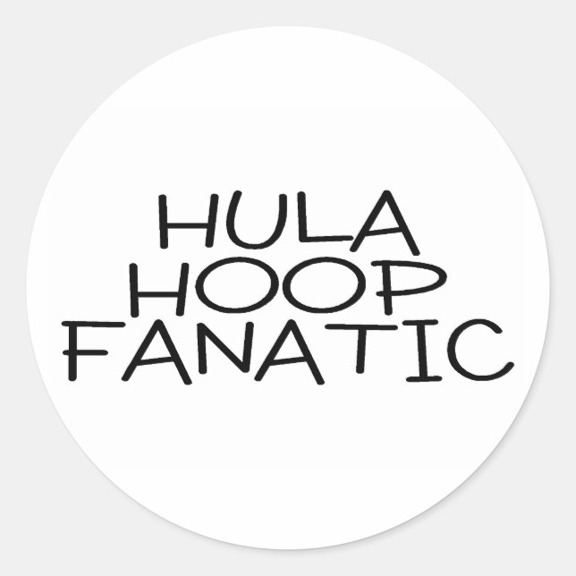 Hula Hoop Fanatic Classic Round Sticker (Front)