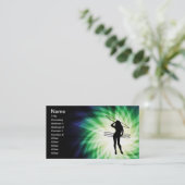 Hula Hoop Girl; Cool Business Card (Standing Front)