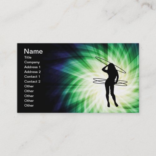 Hula Hoop Girl; Cool Business Card Template