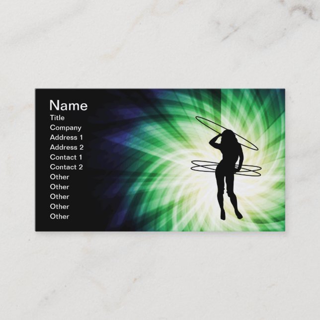 Hula Hoop Girl; Cool Business Card (Front)