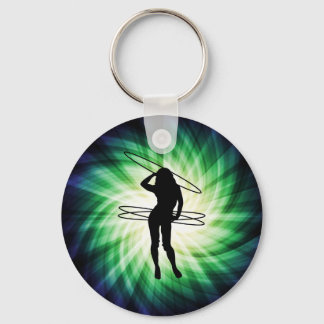 Hula Hoop Girl; Cool Keychain