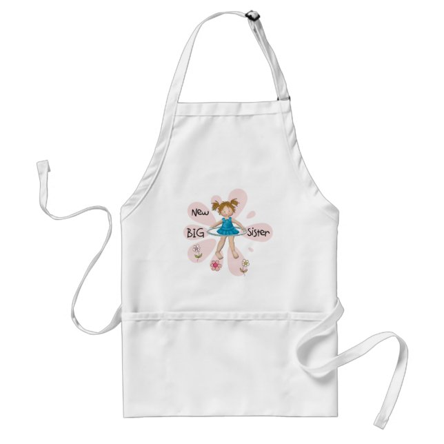 Hula Hoop New Big Sister Adult Apron (Front)
