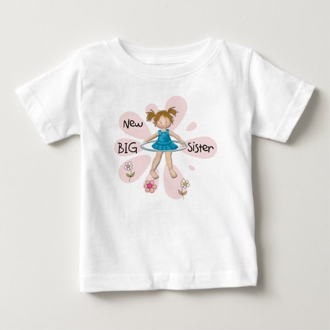 Hula Hoop New Big Sister Baby T-Shirt (Front)