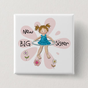 Hula Hoop New Big Sister Button