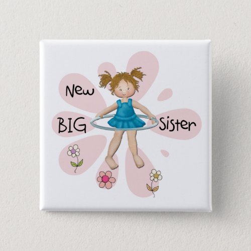 Hula Hoop New Big Sister Button