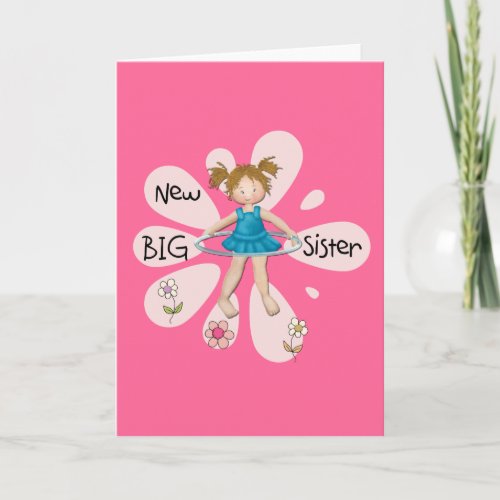 Hula Hoop New Big Sister Card